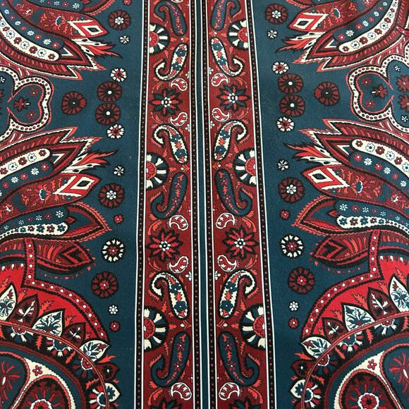 EUC Angie Red and Blue Multicolor Paisley Sleeveless Mini Dress. Size M - Picture 3 of 8